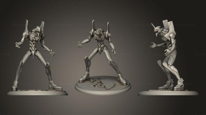 Статуэтки герои, монстры и демоны (Ева 01, STKM_2385) 3D модель для ЧПУ станка
